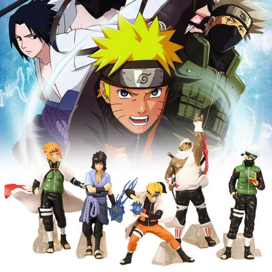 5 Figures of Characters (Kakashi - Ouzumaki - Killer Bee - Sasuke - Minato) - Naruto